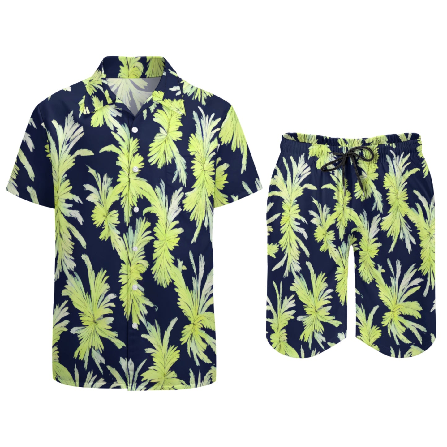 Puakenikeni - Beach Shorts Suit - Hawaiian Shorts Set