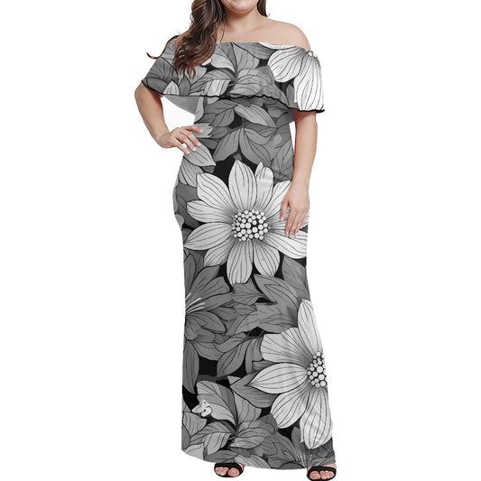 Women's Off The Shoulder short sleeve dress white