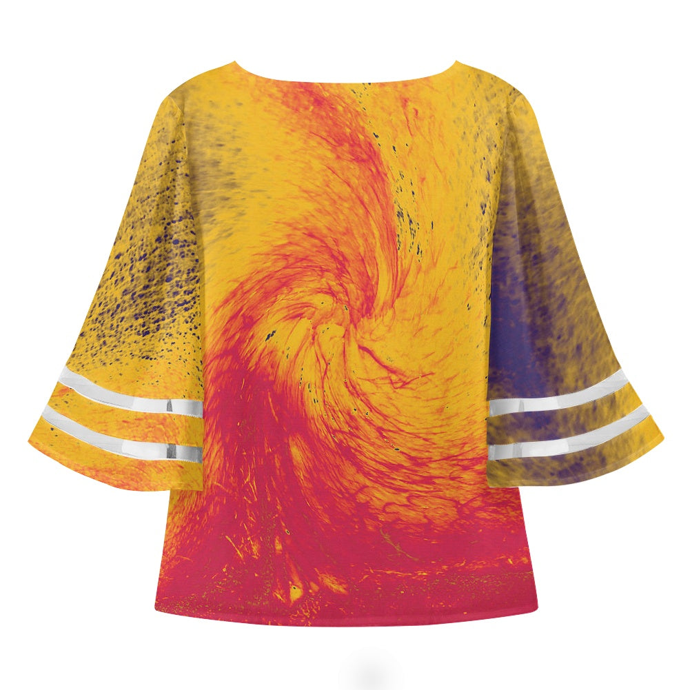 Pele's Fire Women Puff Sleeve Blouse