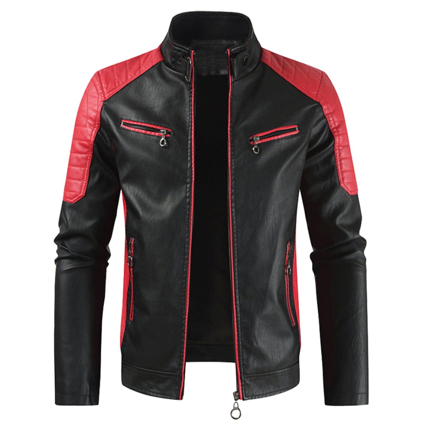 Make a statement with the Freedom Flyer Leather Bomber Jacket! up to 5XL