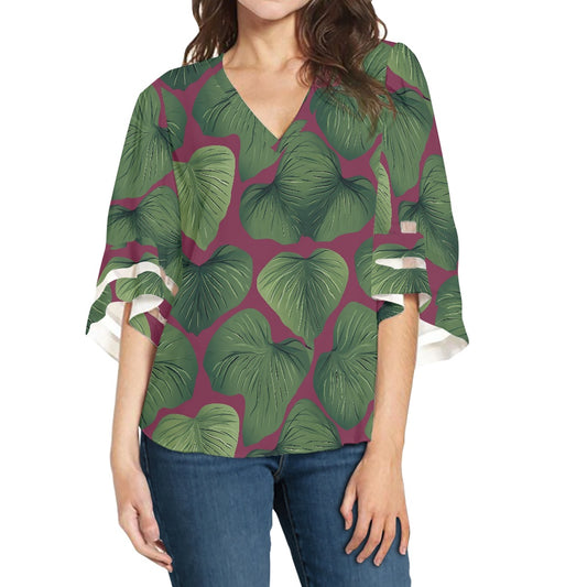 Women Puff Sleeve Blouse white