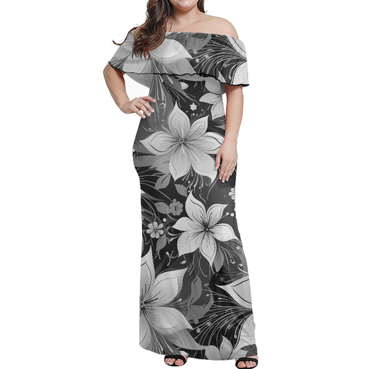 Women's Off The Shoulder short sleeve dress white