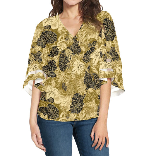 Women Puff Sleeve Blouse white