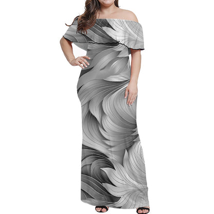 Women's Off The Shoulder short sleeve dress white