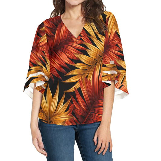 Women Puff Sleeve Blouse white