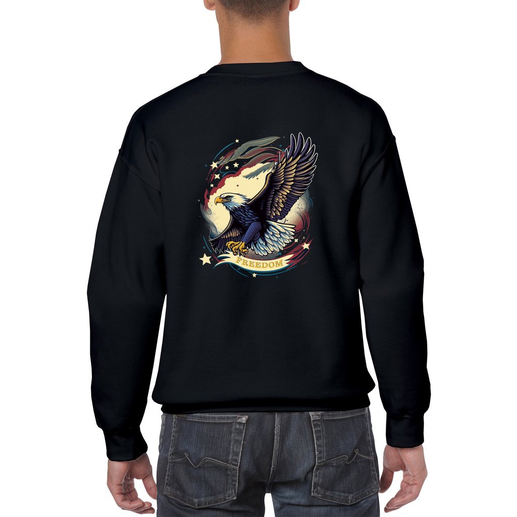 Freedom American Eagle Unisex Heavy Blend Crewneck Sweatshirt