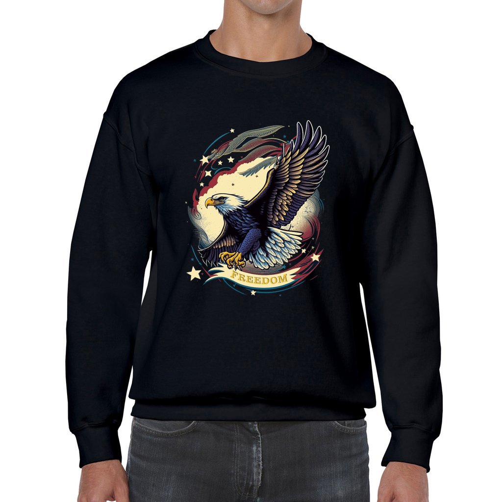 Freedom American Eagle Unisex Heavy Blend Crewneck Sweatshirt