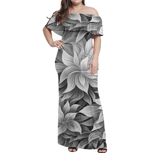 Women's Off The Shoulder short sleeve dress white