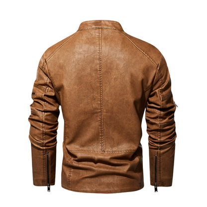 Leather Racer Jackets, Bronze, Midinight Blue, Black, Sizes S to 3XL