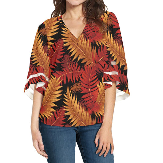 Women Puff Sleeve Blouse white