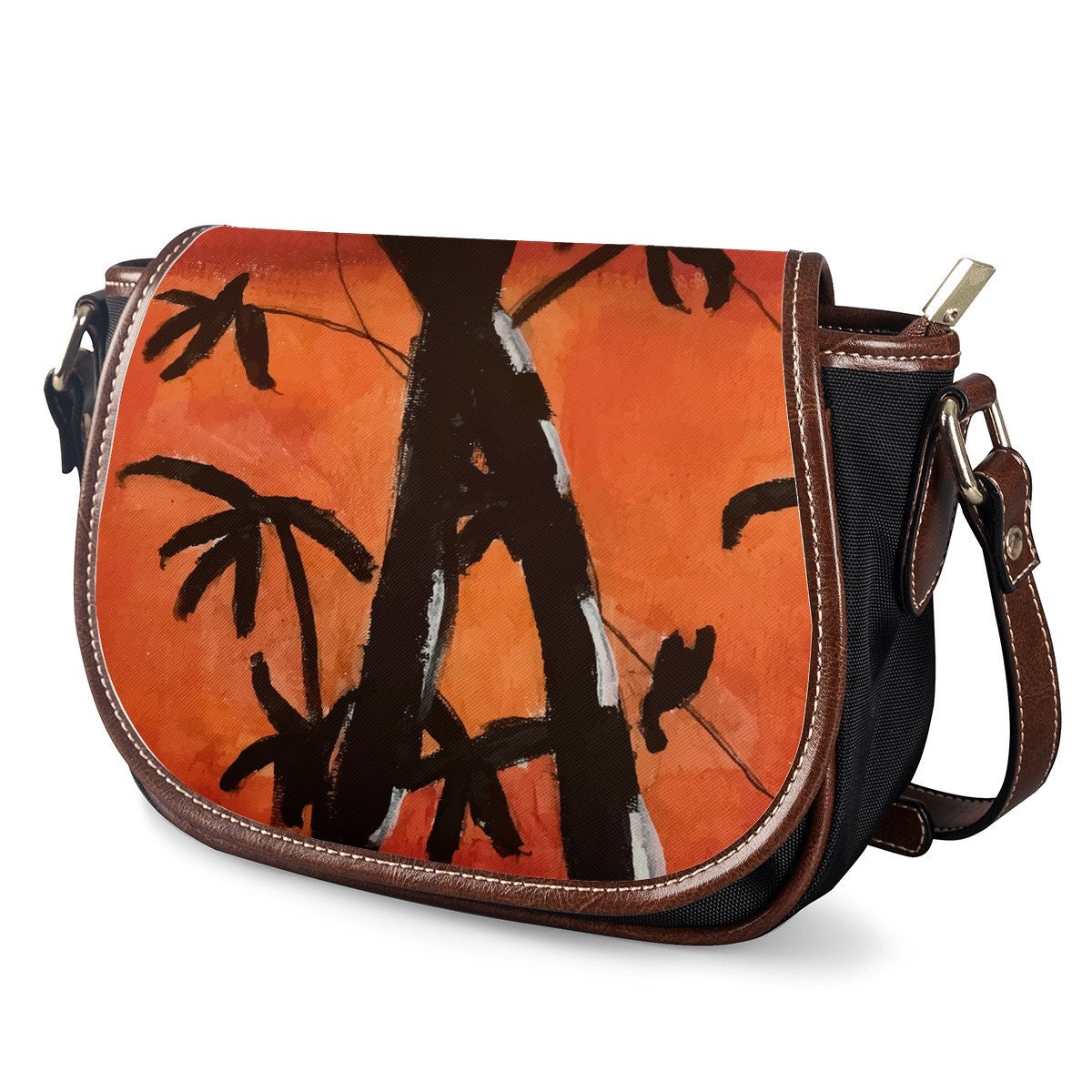 Bamboo at Sunset Saddle Bags - Luxtrini, LLC