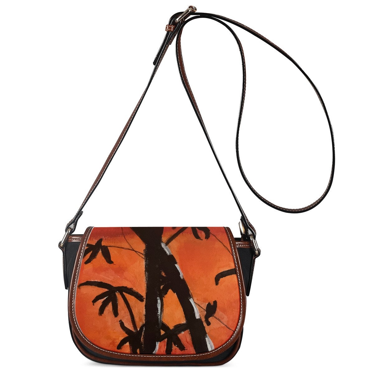 Bamboo at Sunset Saddle Bags - Luxtrini, LLC