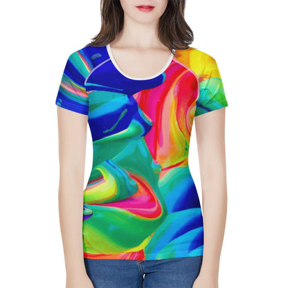 Rainbow Confusion Women's All-Over Print T shirt