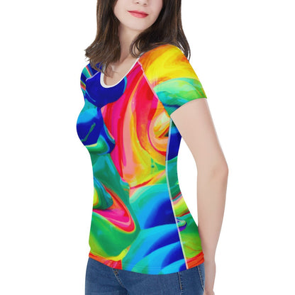 Rainbow Confusion Women's All-Over Print T shirt