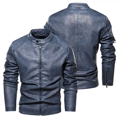 Leather Racer Jackets, Bronze, Midinight Blue, Black, Sizes S to 3XL