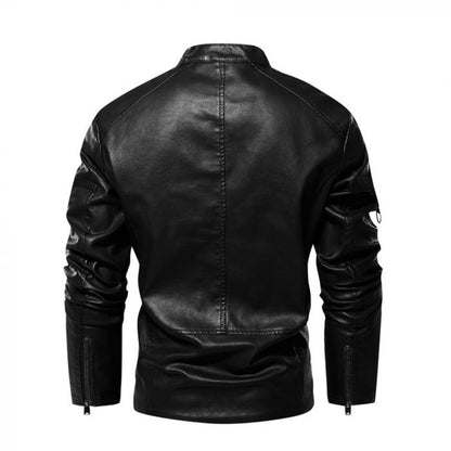 Leather Racer Jackets, Bronze, Midinight Blue, Black, Sizes S to 3XL