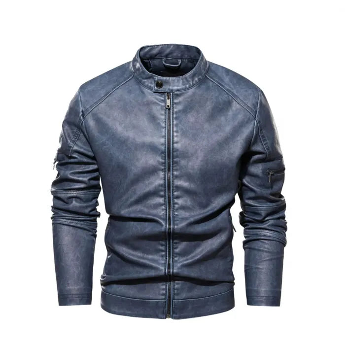 Leather Racer Jackets, Bronze, Midinight Blue, Black, Sizes S to 3XL